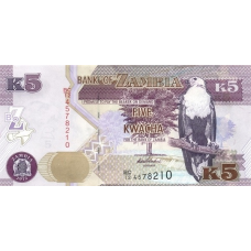 P50a Zambia - 5 Kwacha Year 2012